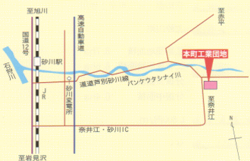 本町工業団地の地図