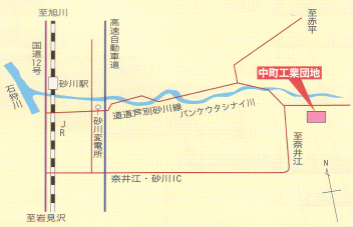 中町工業団地の地図