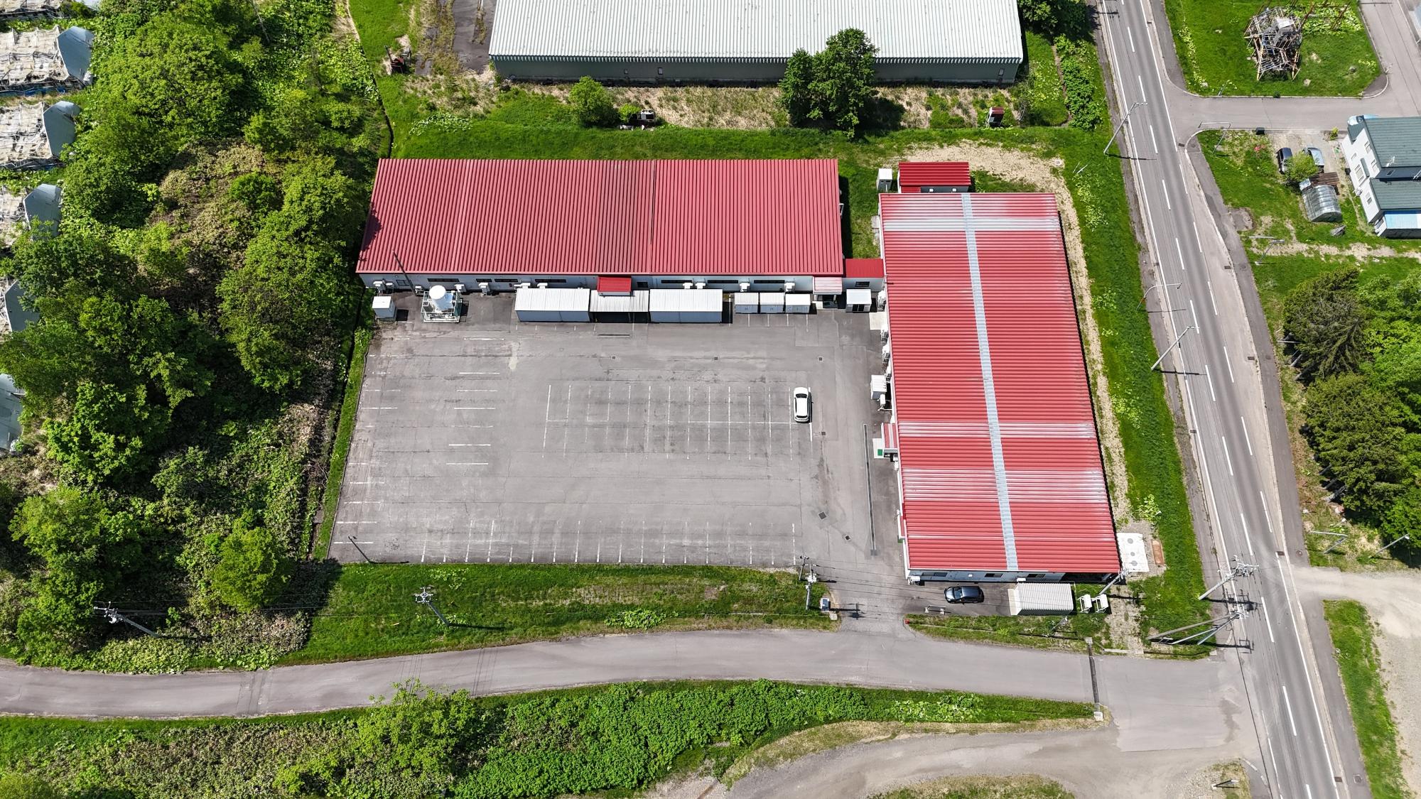 中町工業団地を上空から撮影した写真