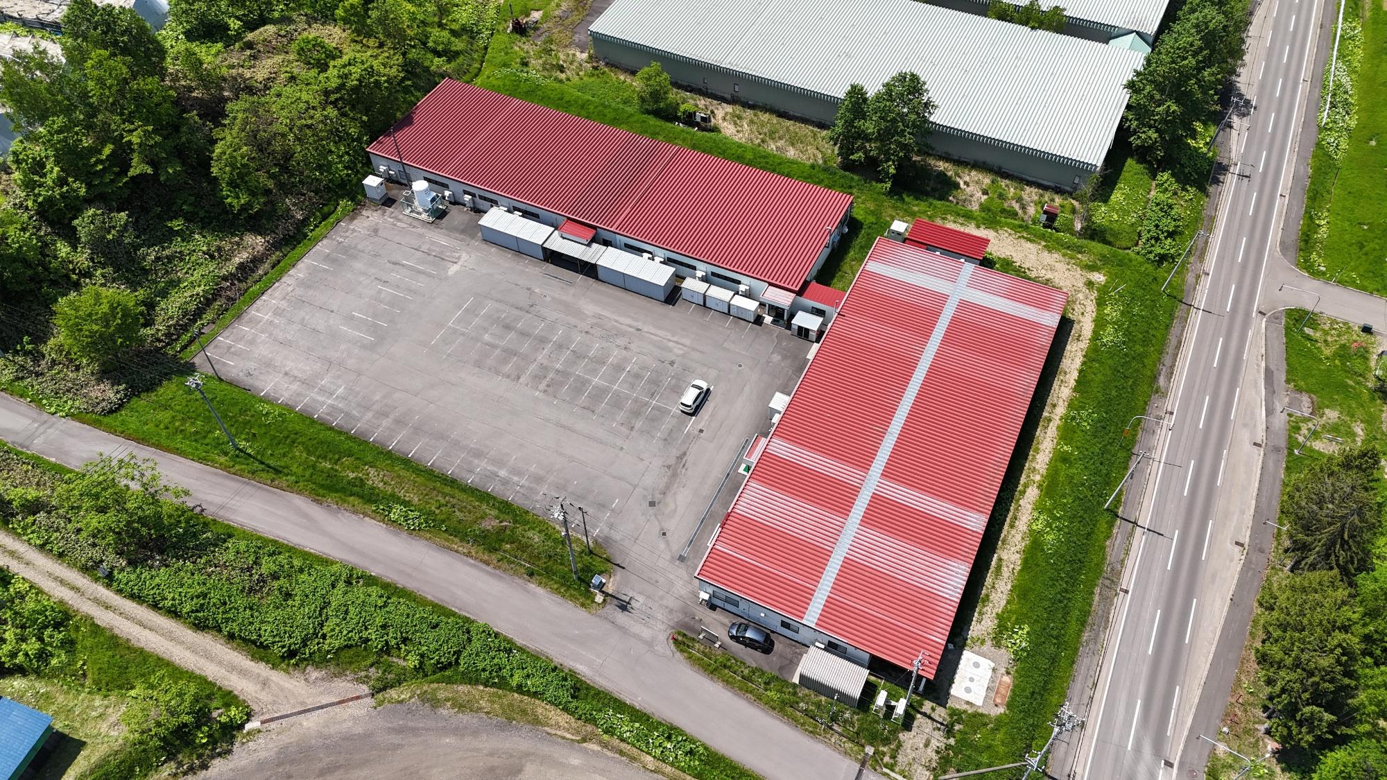 中町工業団地を上空から撮影した写真